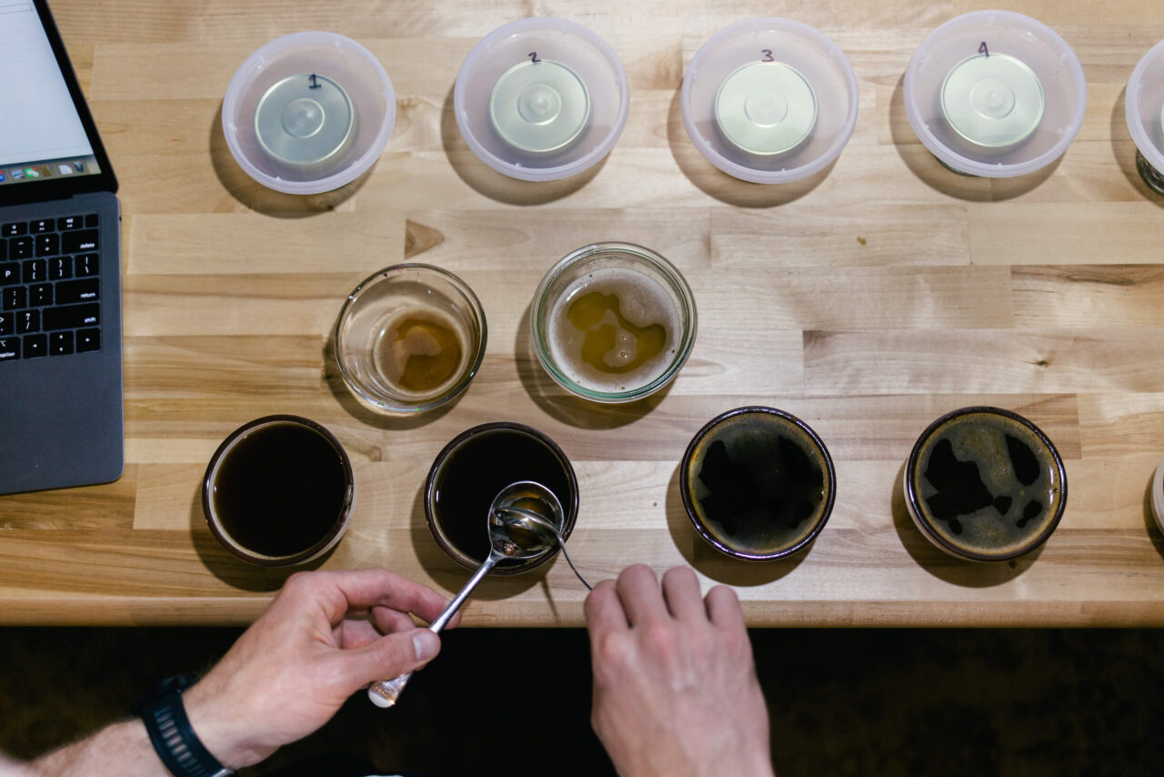 Cupping Burundi Coffee in the Long Miles lab