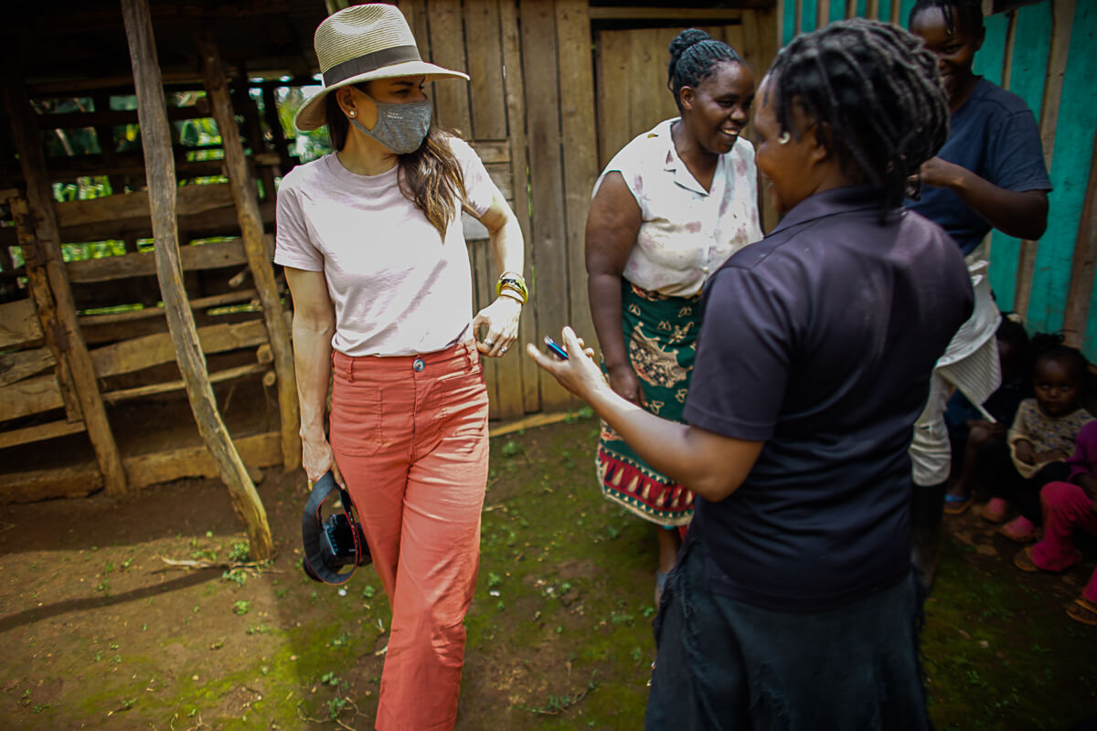 Group of women standing and talking together