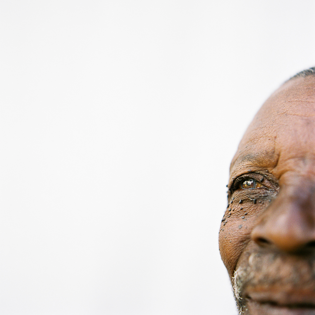 Close-up portrait of a Burundian coffee farmer