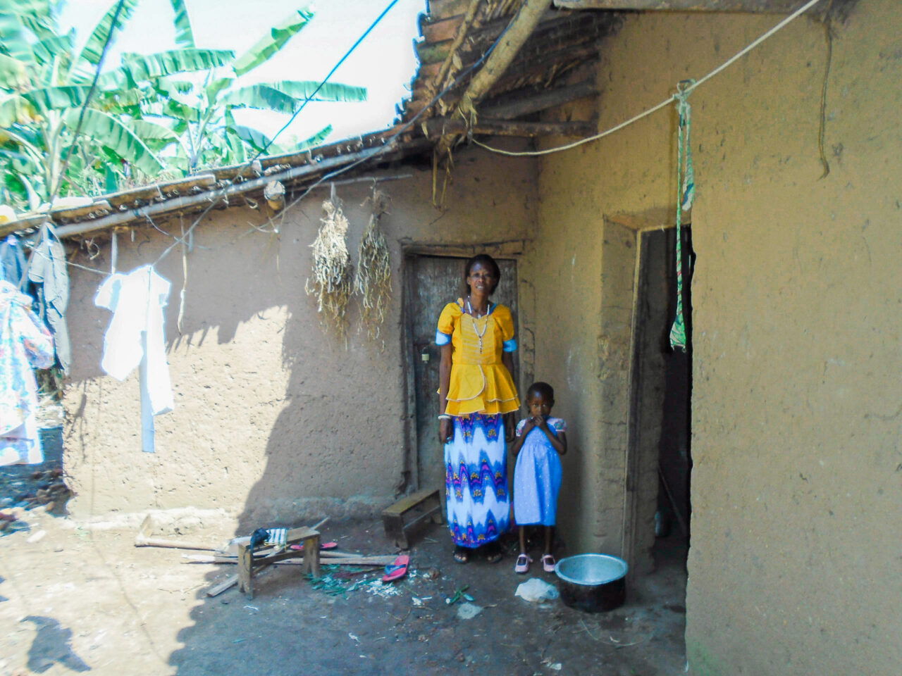 Dorothy, a Burundian coffee farmer, dressed for church